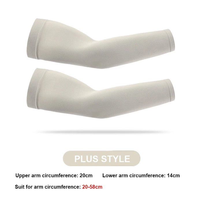 Pair of Sun Protection Arm Covers Cool Anti Uv Sleeves For Outdoor Activities
