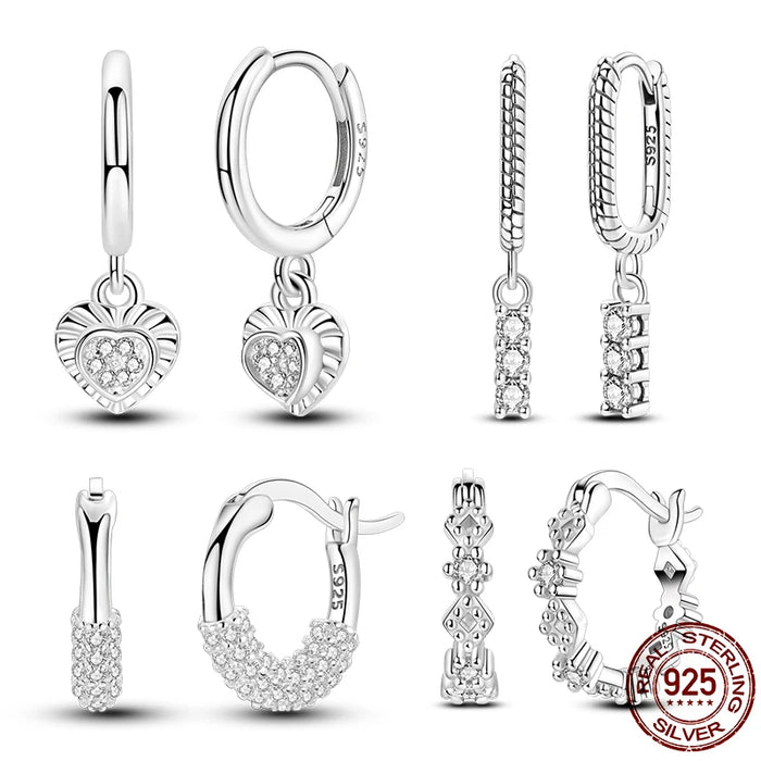 925 Sterling Silver Moissanite Earrings For Women Wedding Party Jewelry