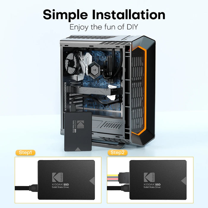 Kodak 128gb 1tb Ssd X130 Pro Sata3 2.5 6gbs Hdd For Laptop / Desktop