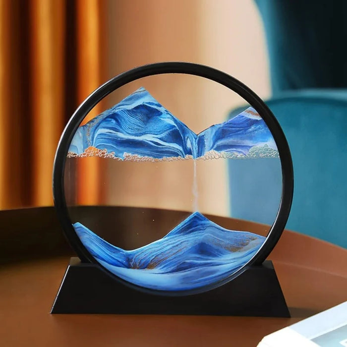 Round 3D Hourglass Sand Art For Home Or Office Decor