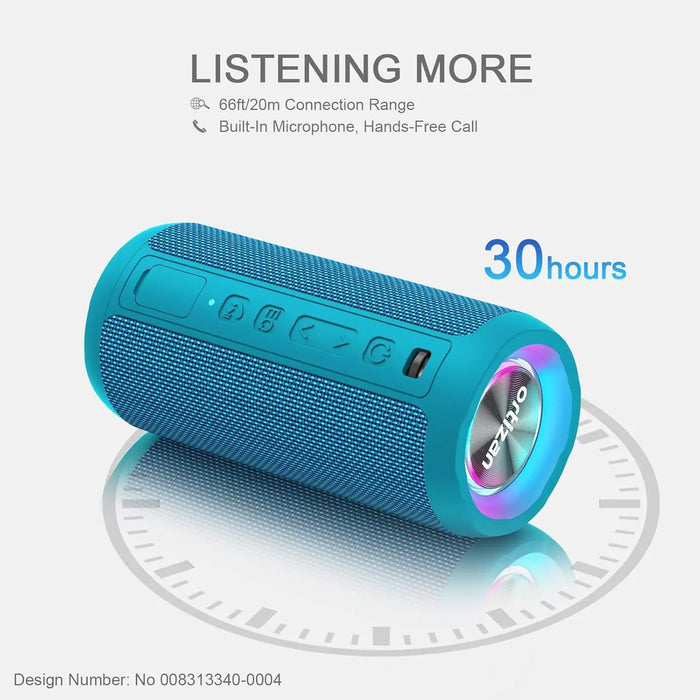 Portable Wireless Speaker With 24W Stereo Sound 30H Playtime Tws & Ipx7 Waterproof Ideal For Travel