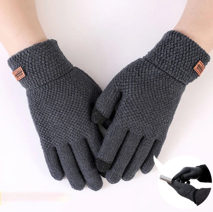 Thick Wool Touch Screen Gloves For Men
