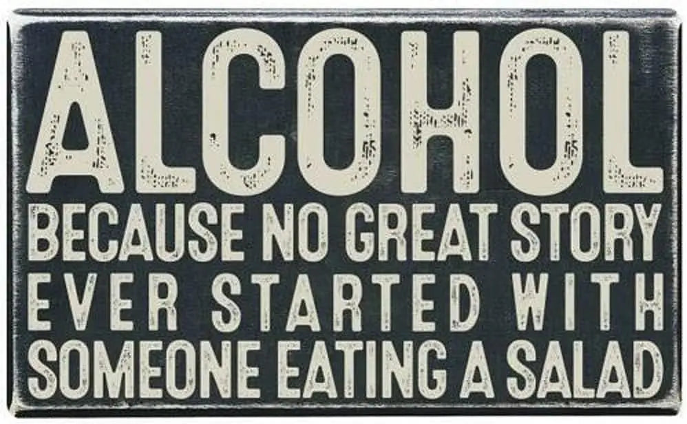 Retro 8X12 Inch Tin Sign American Wit Alcohol Great Stories