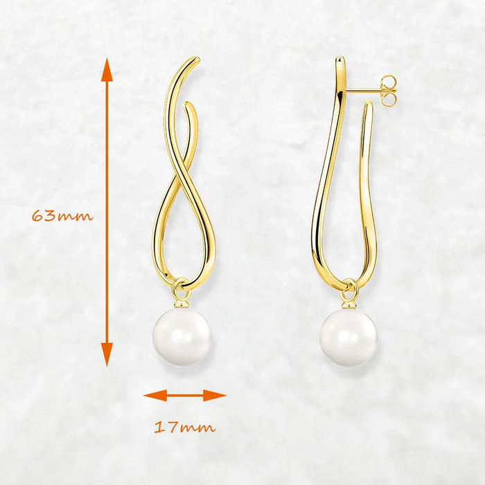 925 Sterling Silver Vintage Heritage Pearl Earrings Autumn