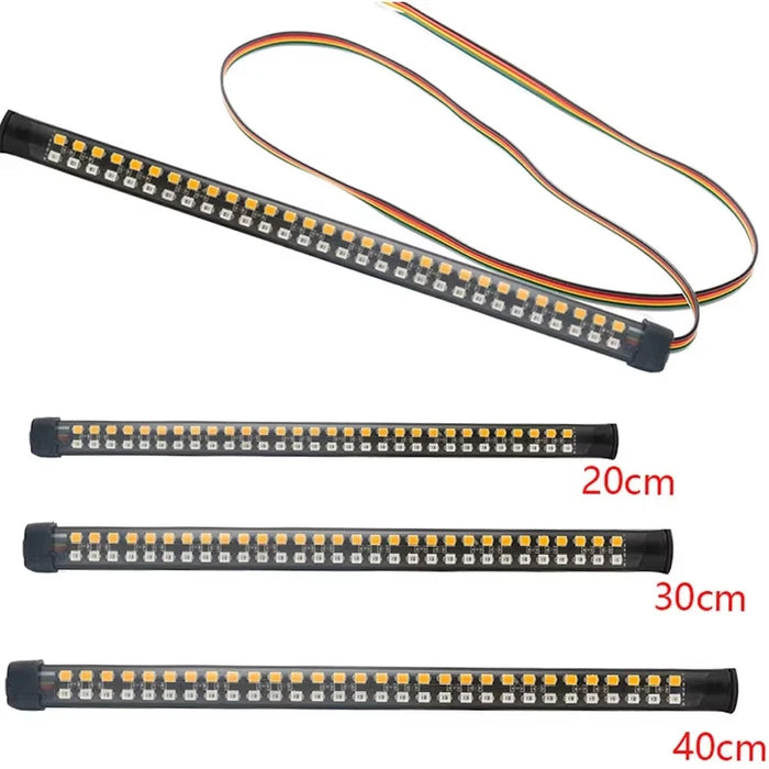 Universal Motorcycle Led Rear Turn Signal Brake Light Waterproof Dual Colour 12V