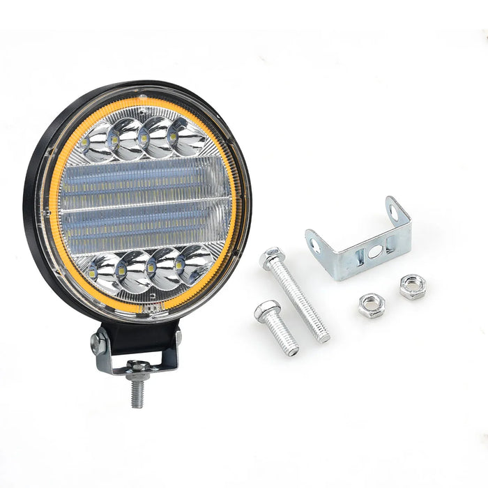 4 72W Led Work Light Combo Spot Flood 6000K Off Road Driving Amber Fog Lamp