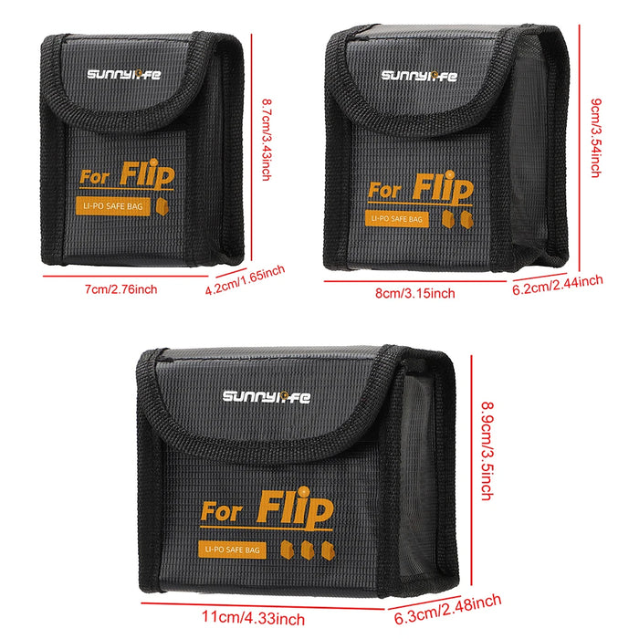 For Dji Flip Safety Battery Bag Explosion-Proof Protective Bag Battery Storage Case Battery Portable Carrying Case For Dji Flip
