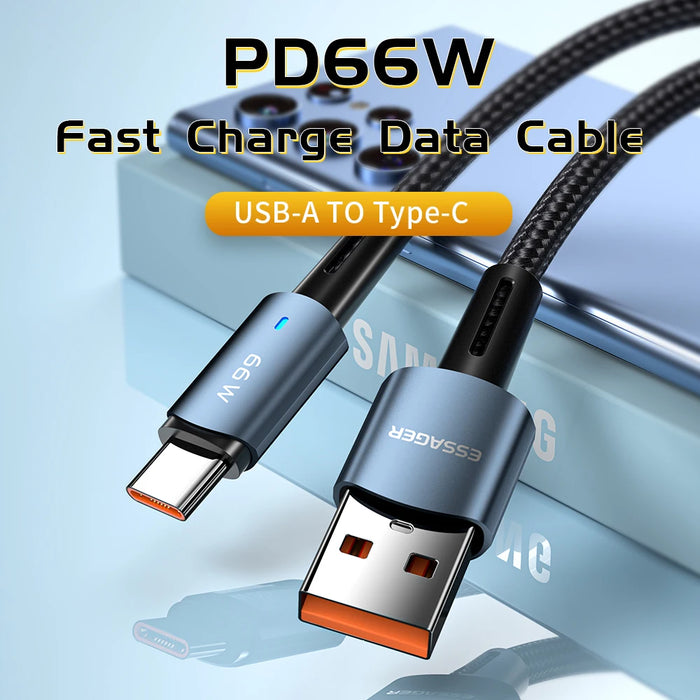 6A Usb Type C Cable Pd 66W Super Flash Charging For Xiaomi 14 13 Redmi Note Oneplus Honor Huawei Mate 40 50 60 P50 P60
