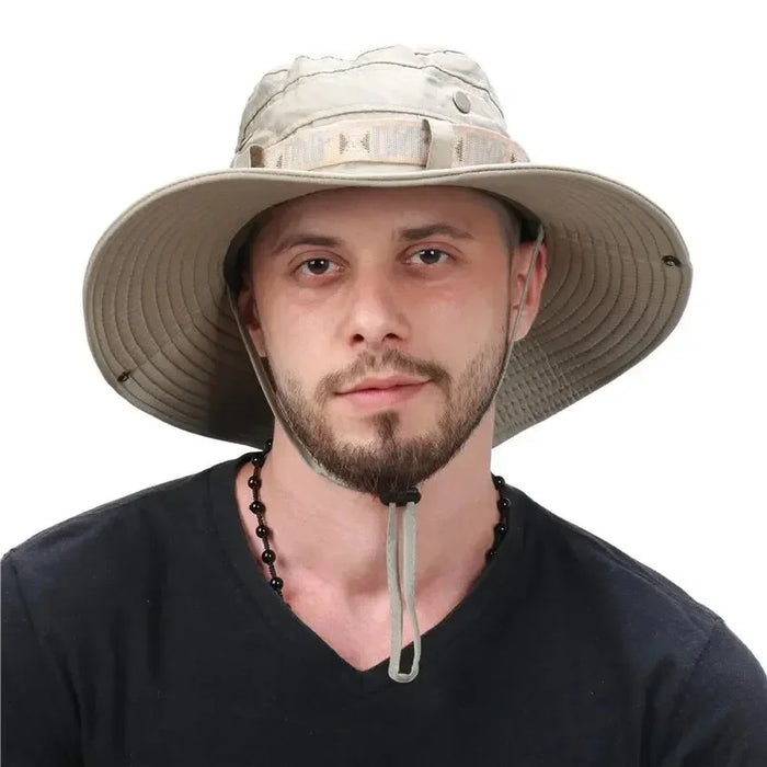Uv Protection Wide Brim Bucket Hat For Men