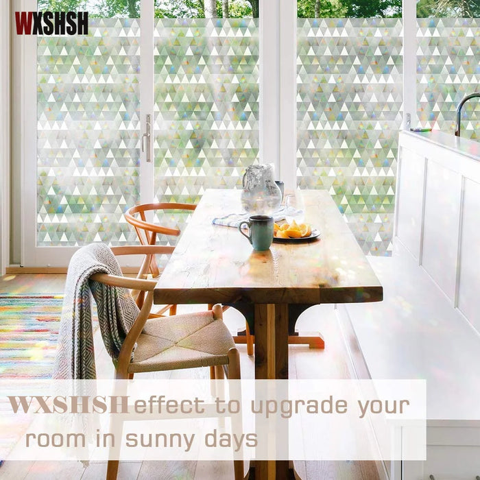 3D Laser Window Film For Glass - Static Cling Triangle Pattern