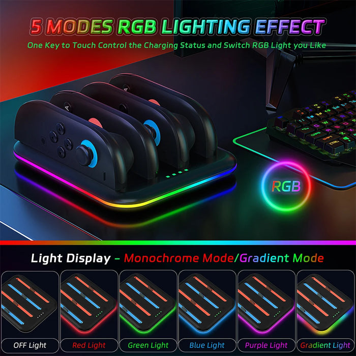 For Switch 2 Charging Dock Station Led Indicator Joy-Con Controller Charging Stand Charger For Nintendo Switch 2 Charger Stand