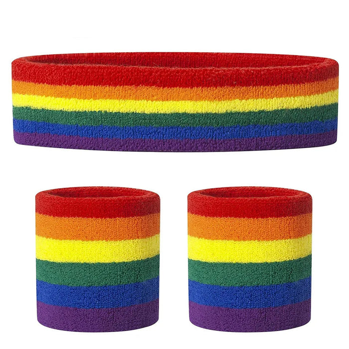 Moisture Wicking Sweatband Set Headband & Wristband Combo