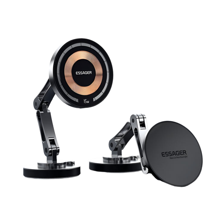 Magnetic Wireless Charger Car Phone Holder 15W Fast Charging Easy Paste Mount Stand For Magsafe Iphone 15 14 13 Pro Max