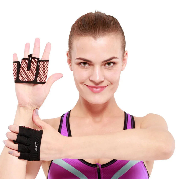 Anti Slip Gym Gloves For Men & Women Half Finger Workout Grip