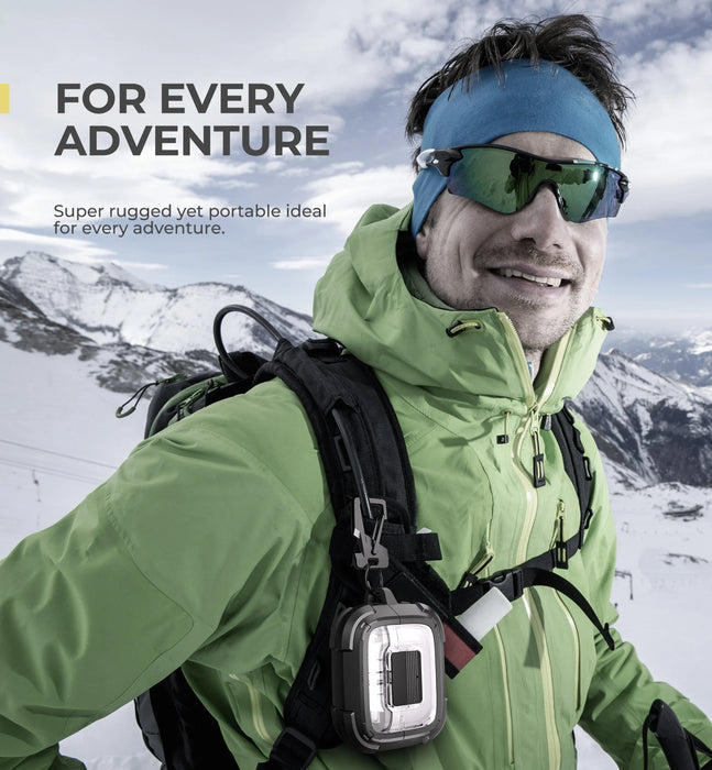 For Samsung Galaxy Buds3 Pro Shockproof Clear Protective Rugged Bumper Case With Secure Lock Carabiner Keyring