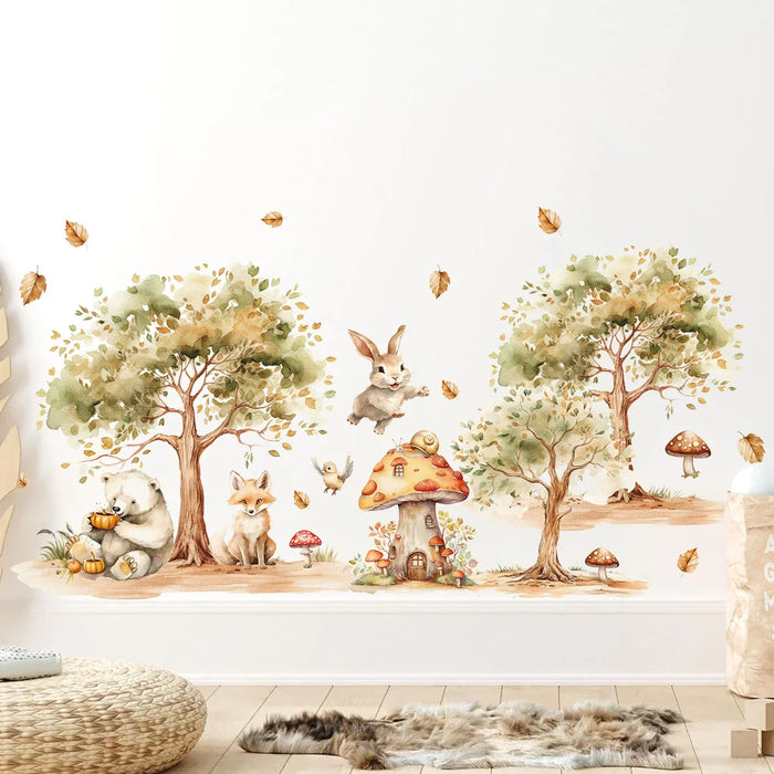 2 Rural Animal Wall Stickers For Kids Room Decor