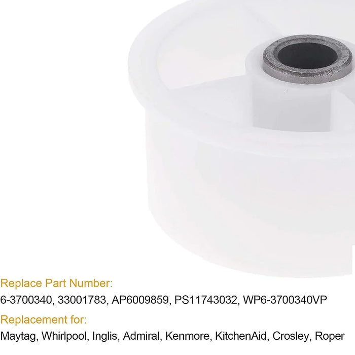 6-3700340 Dryer Idler Pulley Compatible With Whirlpool Maytag Crosley Dryer Wp6-3700340Vp 33001783 Ap6009859 Ps11743032