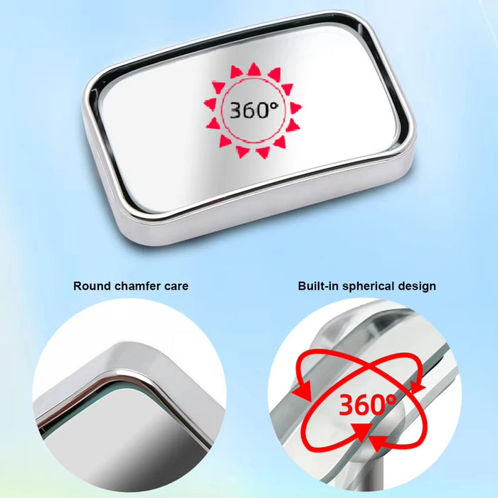 Adjustable Blind Spot Mirror For Back Passenger 2Pcs