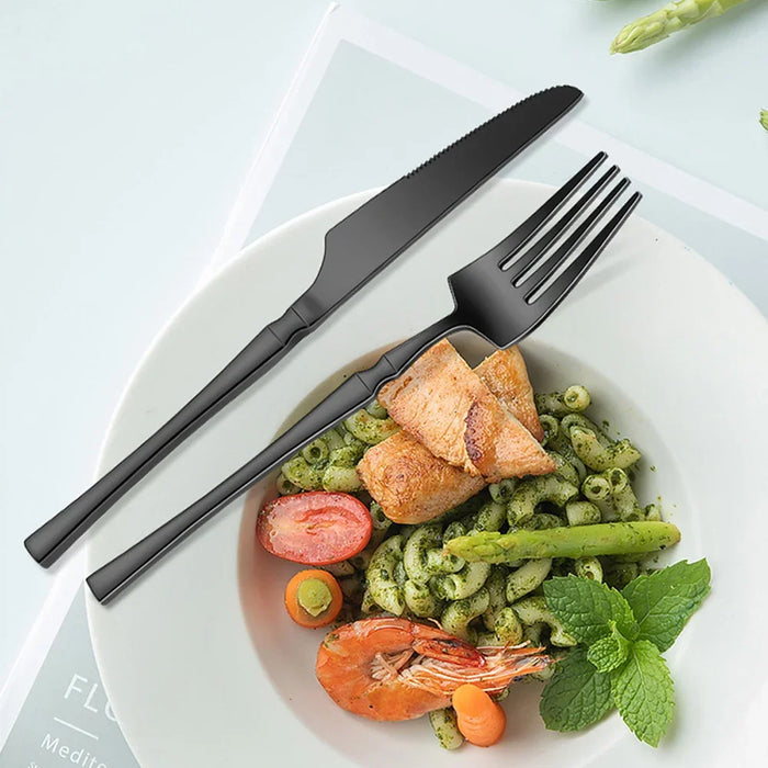 24 Piece Stainless Steel Cutlery Set For Christmas Dinner