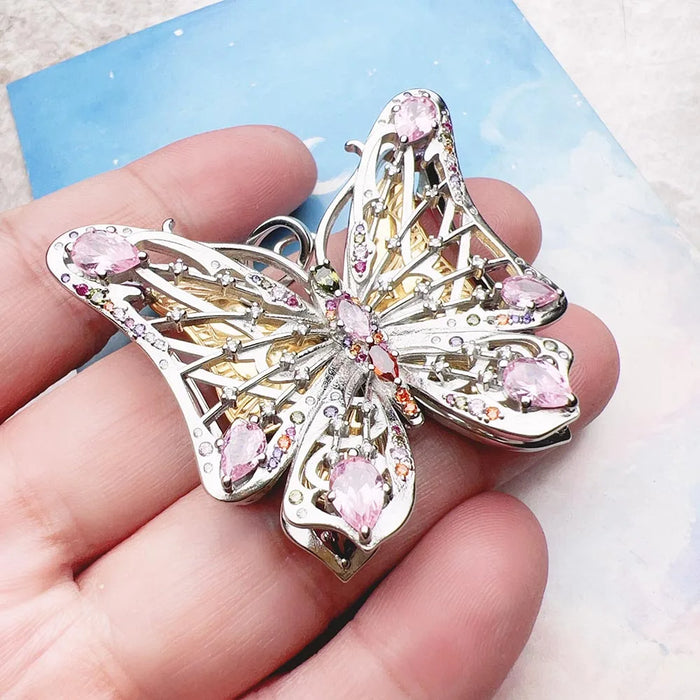 925 Sterling Silver Boho Butterfly Pendant Winter Nature Wealth Gift For Women