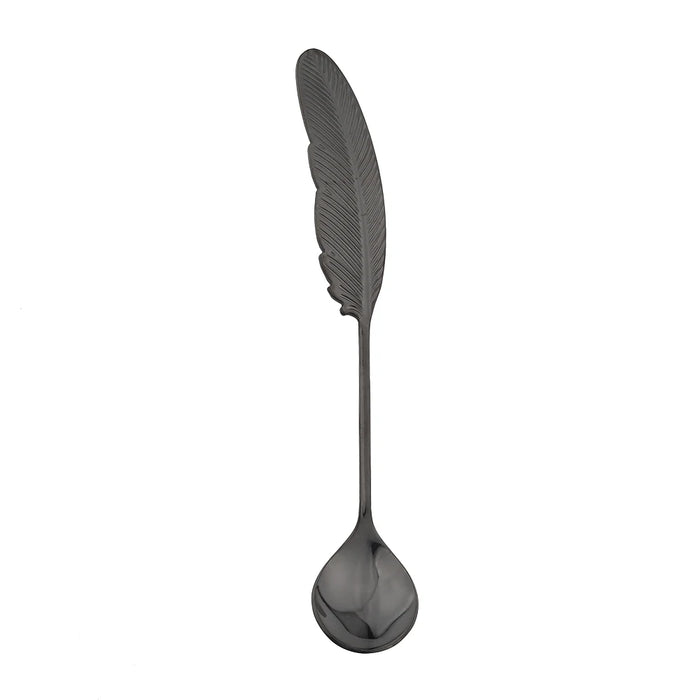 Stainless Steel Feather Spoons For Coffee And Desserts