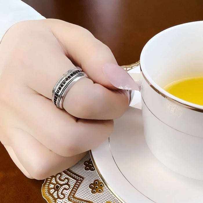 925 Sterling Silver Vintage Cz Lane Ring Men & Women Fine Jewelry