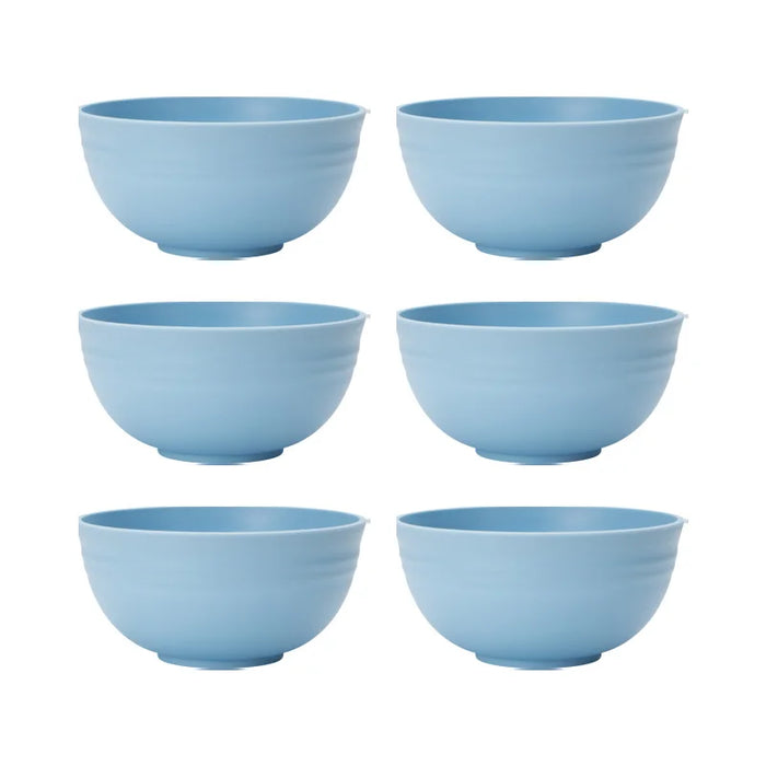 4 / 6 / 8 Piece Reusable Light Blue Cereal Bowls Ideal For Food Dessert Camping