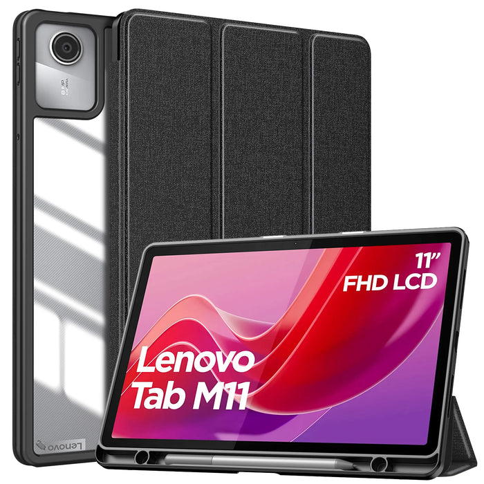 For Lenovo Tab M11 2024 Tb330Fu / Tb330Xu Tablet Ultra Slim Trifold Stand Case With Stylus Slot Auto Awakening / Watch Out