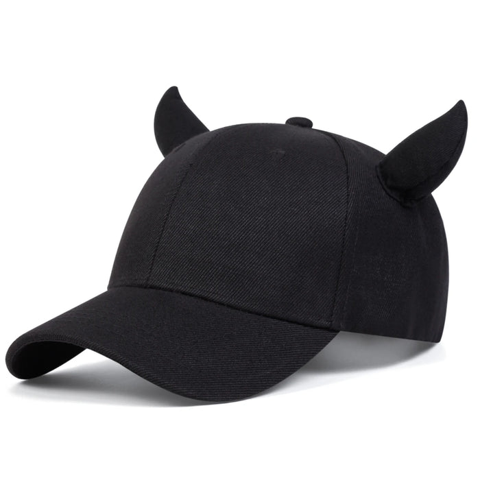 Customizable Bull Horn Baseball Cap Adjustable Sun Hat For Outdoor Activities