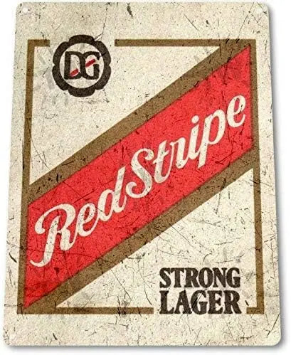 Retro Red Stripe Beer Logo Tin Sign