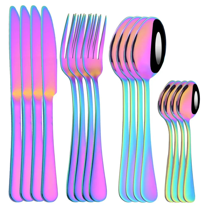 16 Piece Stainless Steel Cutlery Set For Western Dining