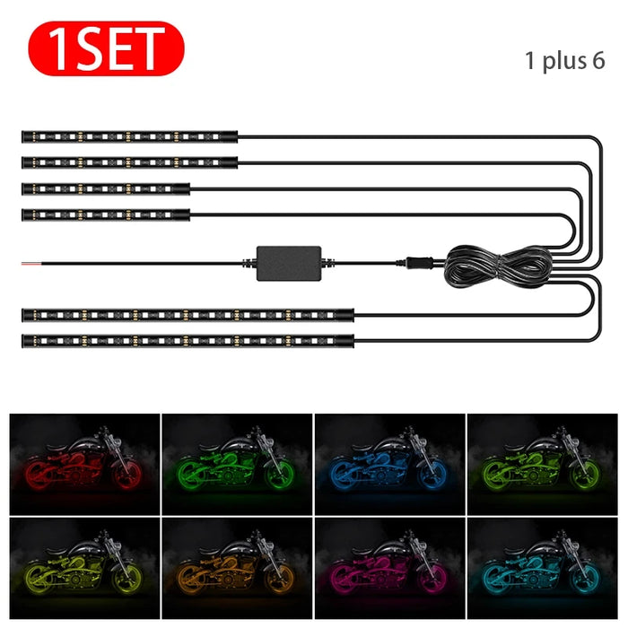 Rgb Led Car / Motorcycle Ambient Lamp Waterproof Sound Control Flexible 5050 Smd