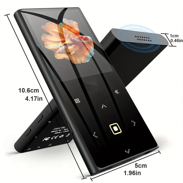 Portable 32Gb Mp3 Player With 2.4 Screen & Built In Speaker Supports Up To 128Gb Tf Card