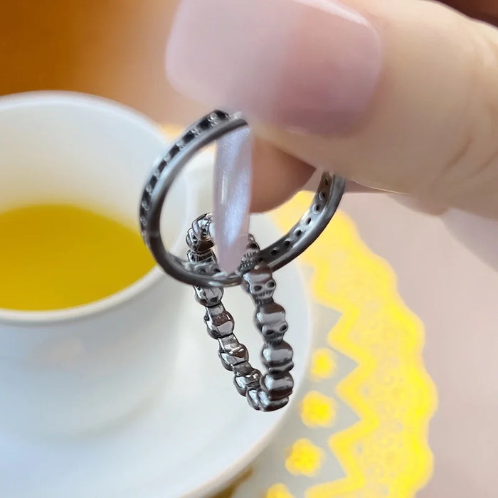 925 Sterling Silver Rebel Skull Ring United Forever Europe Style Men & Women Autumn