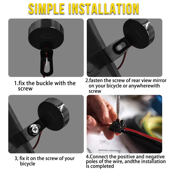 3D Devil Eye Led Motorcycle Light Kit Oled Screen Dc5-36V