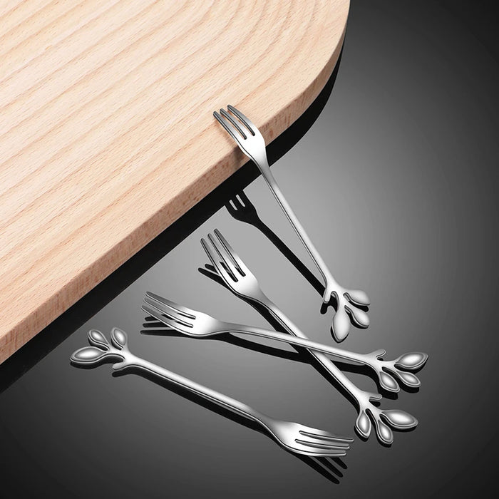 Stainless Steel Swan Fruit Fork Set For High End Dining