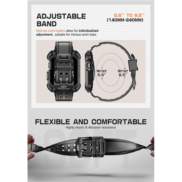 For Apple Watch 10 42Mm Ub Pro Heavy-Duty Scratch Resistant Rugged Case With Adjustable Strap Watch Band