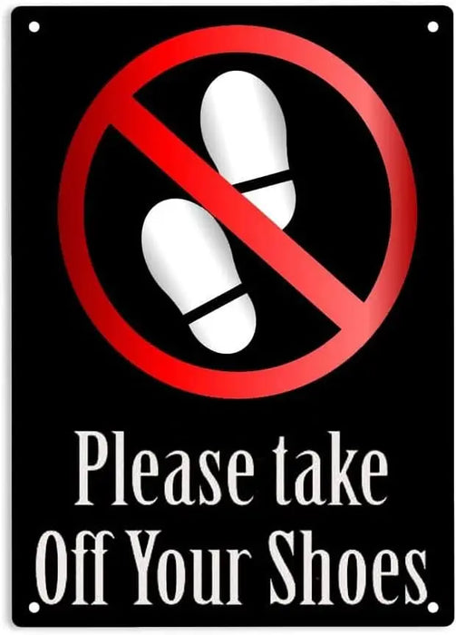 Please Remove Shoes Metal Sign For Home Or Office