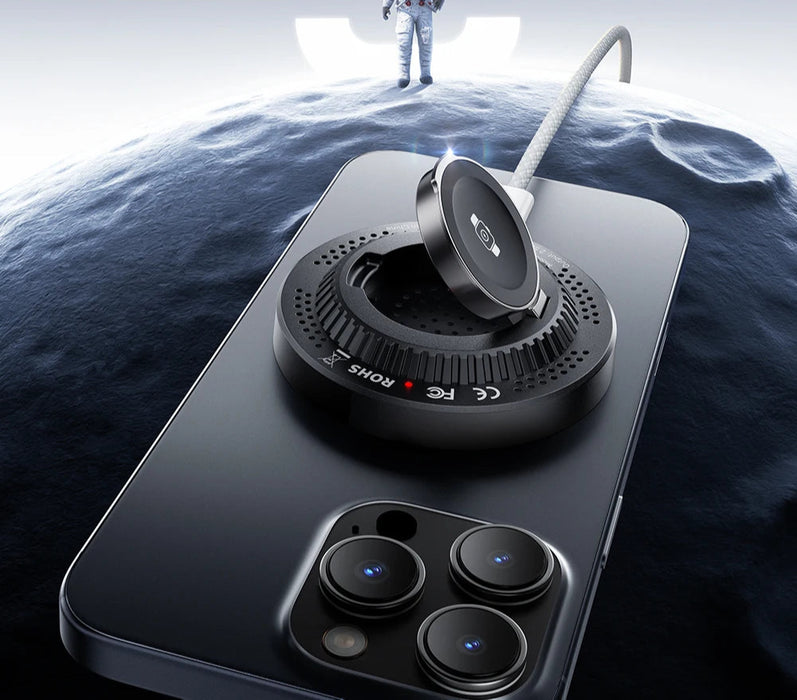 2-In-1 Magnetic Wireless Charger 15W With Holder Portable Fast Charging For Iphone 16 15 14 Pro Max Iwatch Huawei Xiaomi