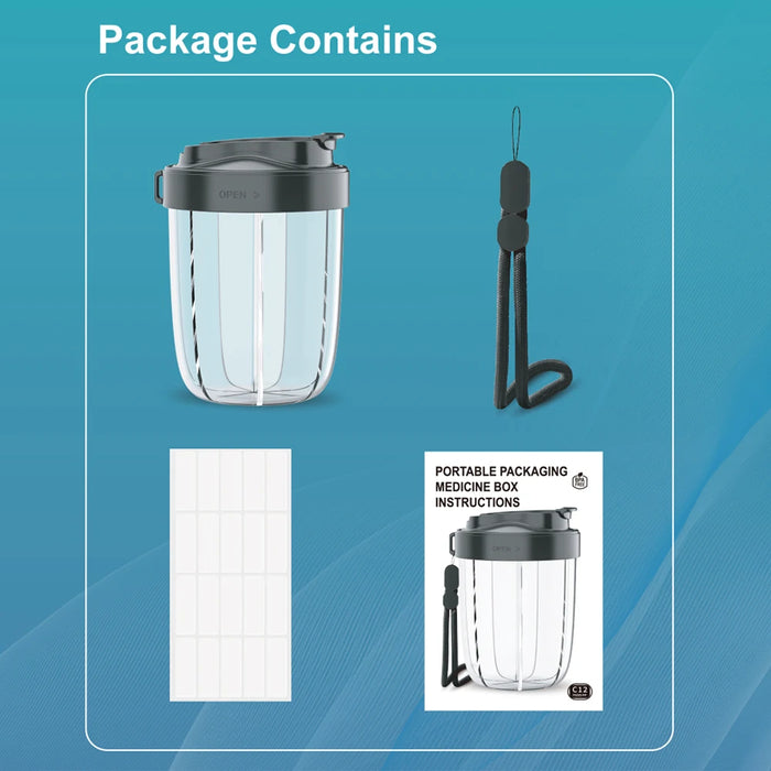 7 Grid Large Pill Organizer For Travel