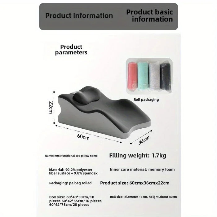 Versatile Bed Pillow With Backrest & Neck Support