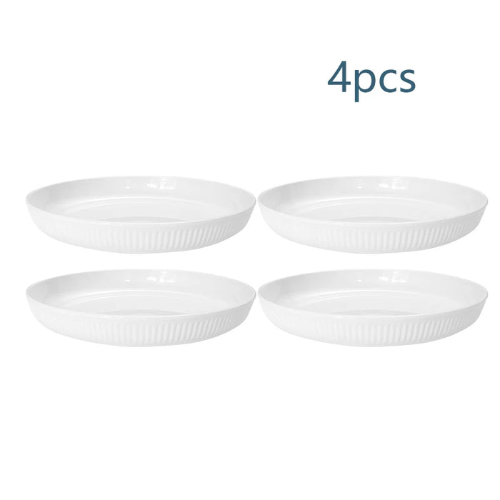 4 / 8 / 16 / 32 Piece Eco Friendly Reusable Plastic Cutlery Set For Parties Christmas Wheat Bowls & Dessert Plates