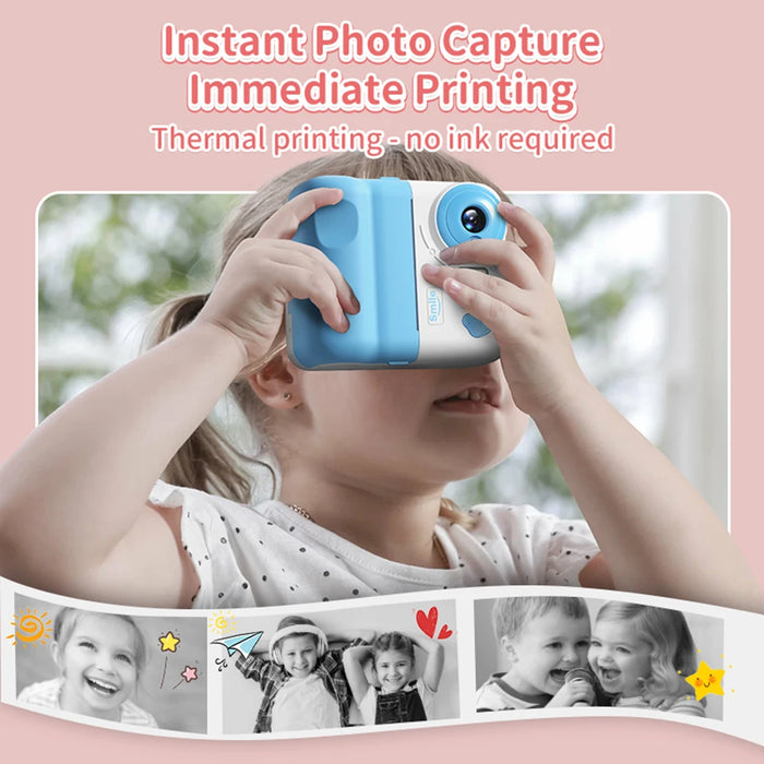 Hd 1080P Digital Camera Video Mini Camera Printer Kids Instant Camera Print 2.4 Ips Screen Children Video Camera For Kids Toys