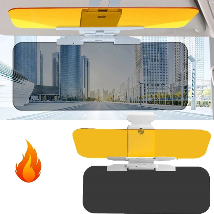 Anti-Uv Car Sun Visor Day / Night Goggles Clip-On Shield Rotatable Safe Driving