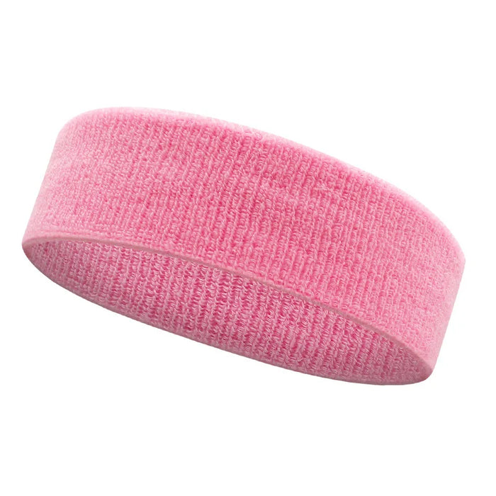Moisture Wicking Sports Headband Terry Cloth Sweat Band For Tennis Basketball Football