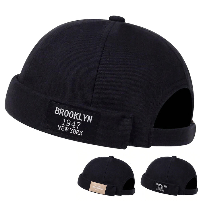 Brooklyn 1947 Ny Embroidered Landlord Cap Spring / Autumn Melon Skin Hat For Men