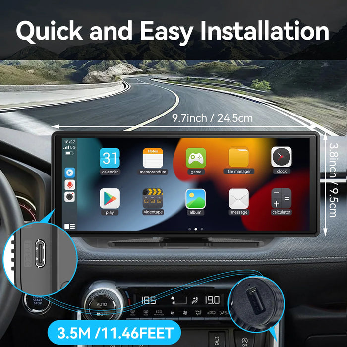Wireless Carplay Screen For Car Stereo