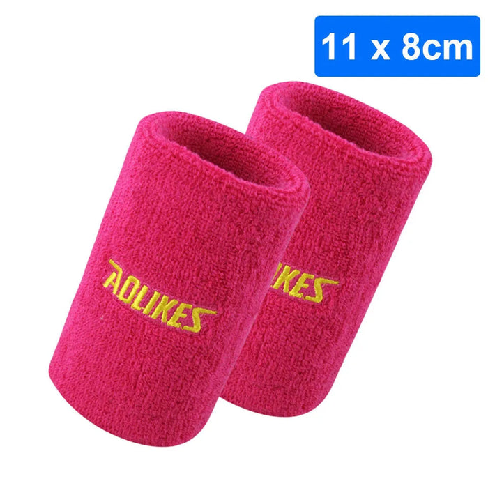 Pair of Moisture Wicking Sports Wristbands For Men & Women Tennis Basketball Running