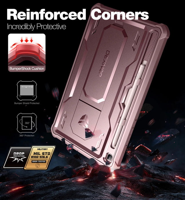 For Samsung Galaxy Tab S6 Lite 10.4 Inch Full Body Heavy Shockproof Protective Case With Pen Holder Built In Screen Protector