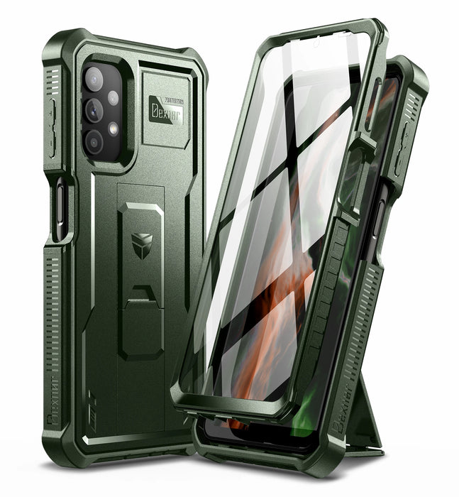 For Samsung Galaxy A32 5G Full-Body Heavy Duty Military Grade Shockproof Case & Kickstand Built In Screen Protector